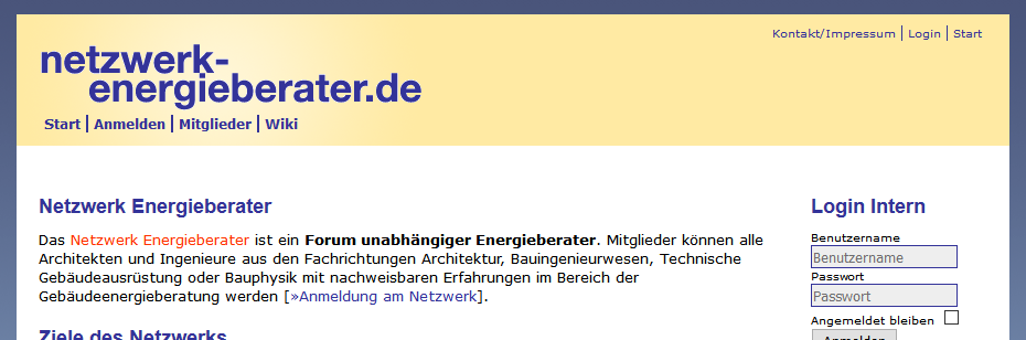 Internetseite netzwerk-energieberater.de